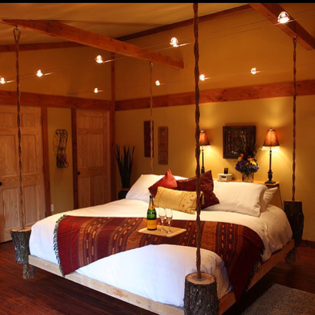 Creative suspended bed interior