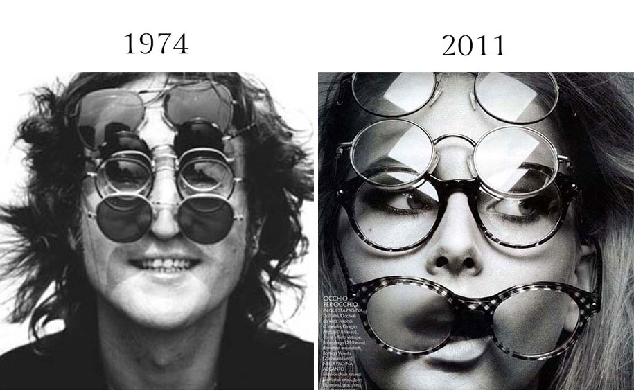 Lilah Ramzi Part Nouveau style then-versus-now fashion images
