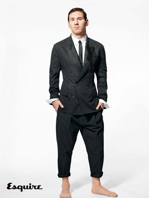 Messi in Esquire UK March 2013 fashion shoot