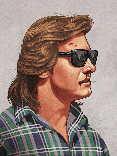 John Nada from They Live with OBEY reflection in sunglasses