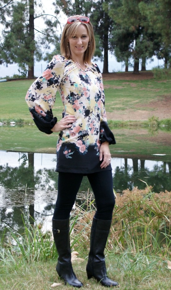 Fall street style with tall boots