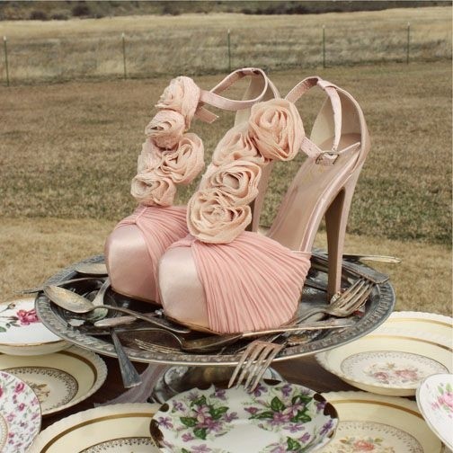 Crystal detail on wedding footwear