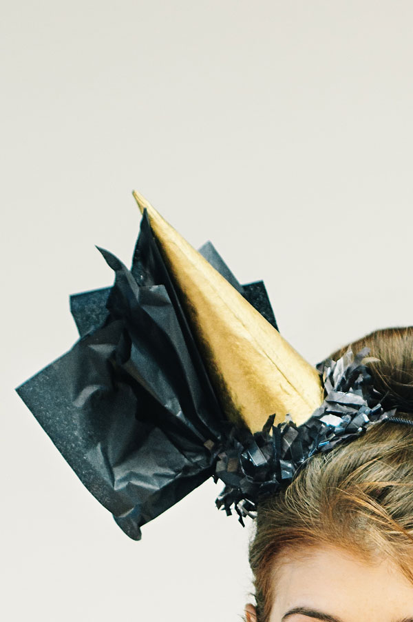 New Year Eve metallic party hats