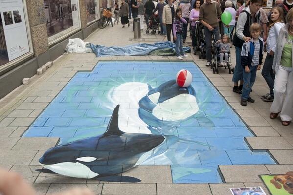 3D optical street painting