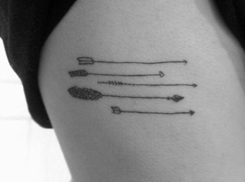 Arrow tattoo pattern detail