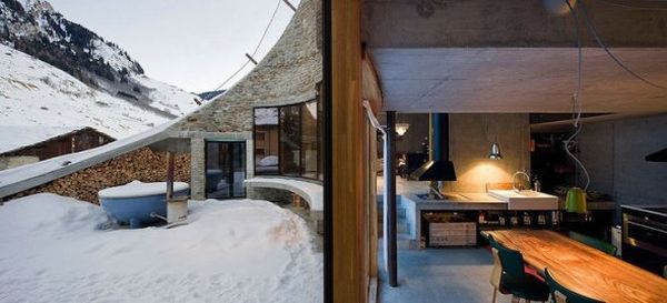 Bedroom platform in the mountain house