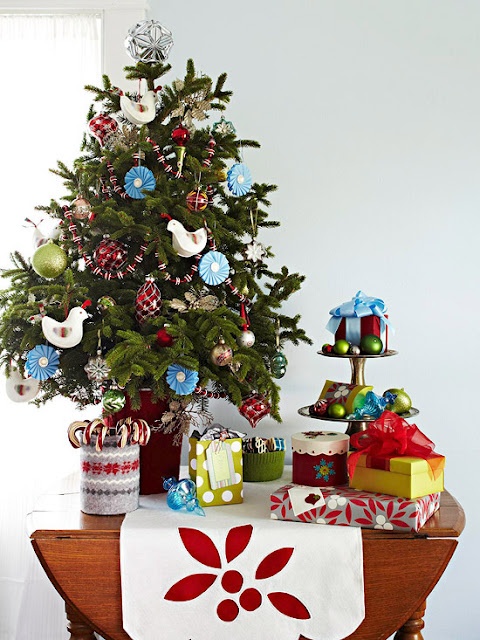 Mini tree décor for tight rooms
