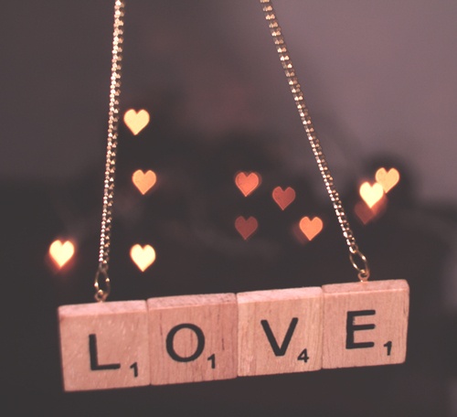 Handmade project featuring wooden letter tiles