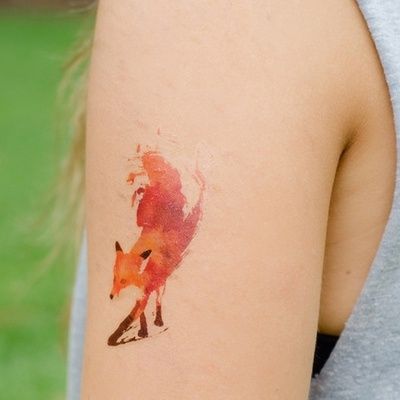 Watercolour body art close detail