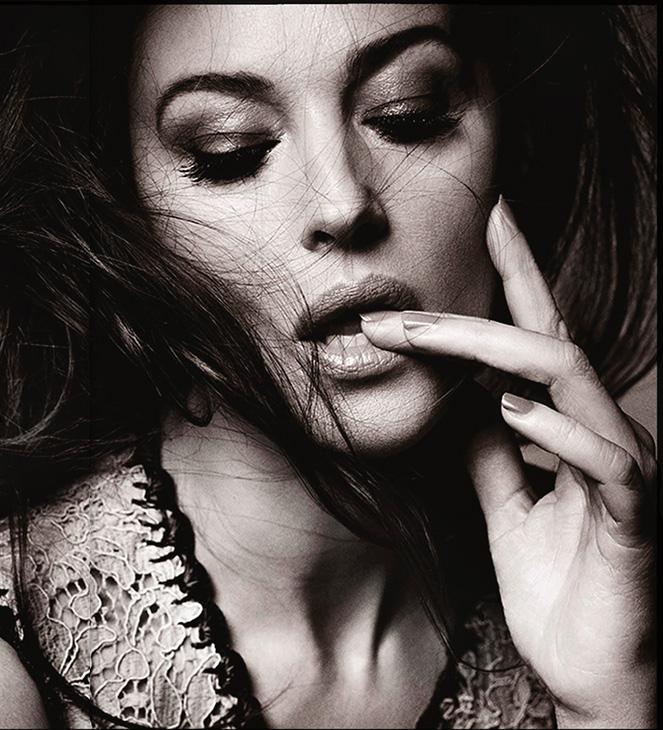 Monica Bellucci black and white portrait Grazia Italia 2013