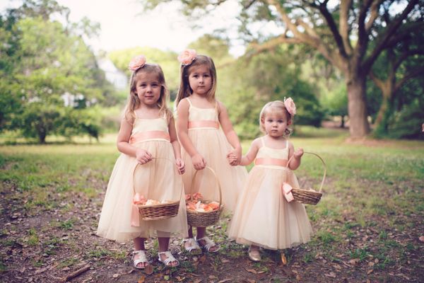 Flower girls after the ceremony