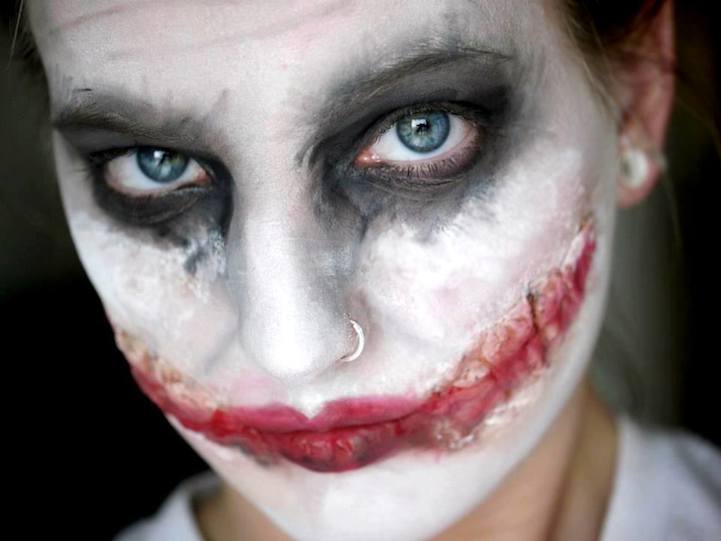 Painted fantasy makeup look