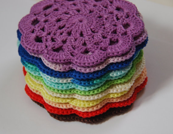 Handmade coasters with craft detailing