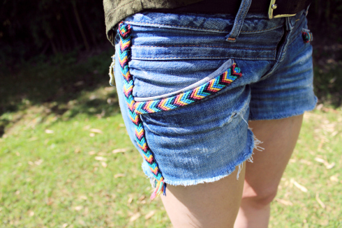 Painted or patterned summer shorts DIY