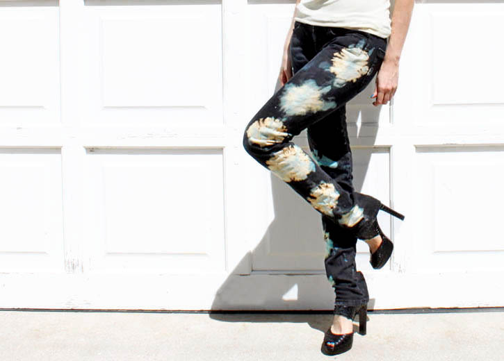 Embellished denim jeans DIY