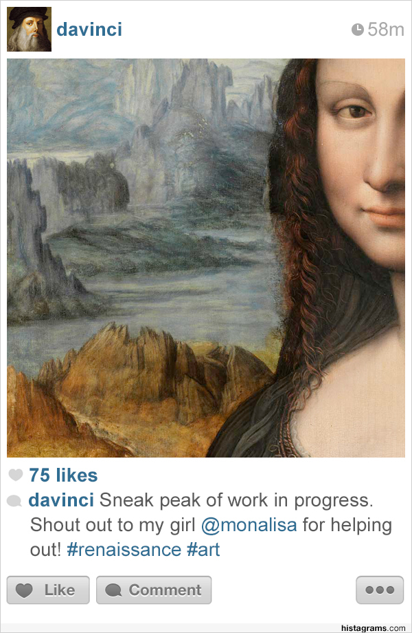 Histagram Instagram-style historical parody