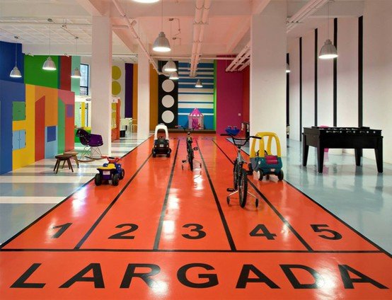 Open basement play space