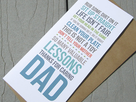 Handmade stamp Father's Day card