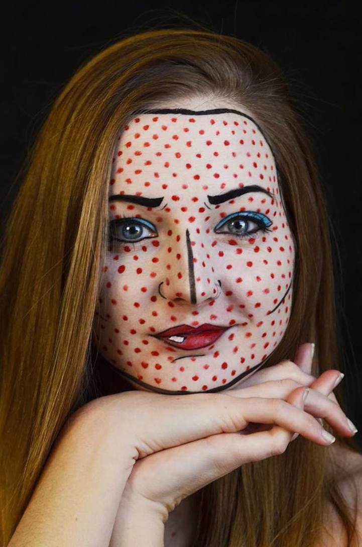Full character face paint look