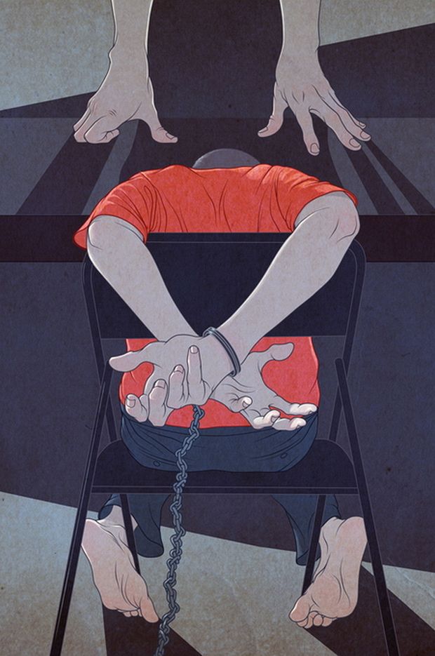 Full-height Richard Wilkinson illustration