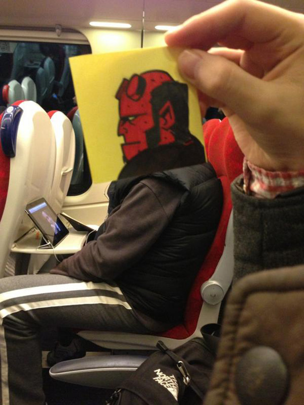 Train passenger cartoon character