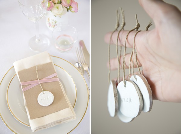 Gilded clay escort cards