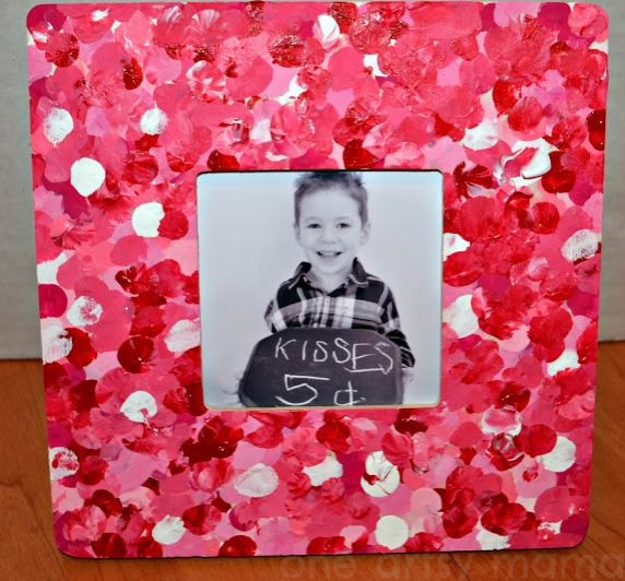Fingerprint frame Valentine craft