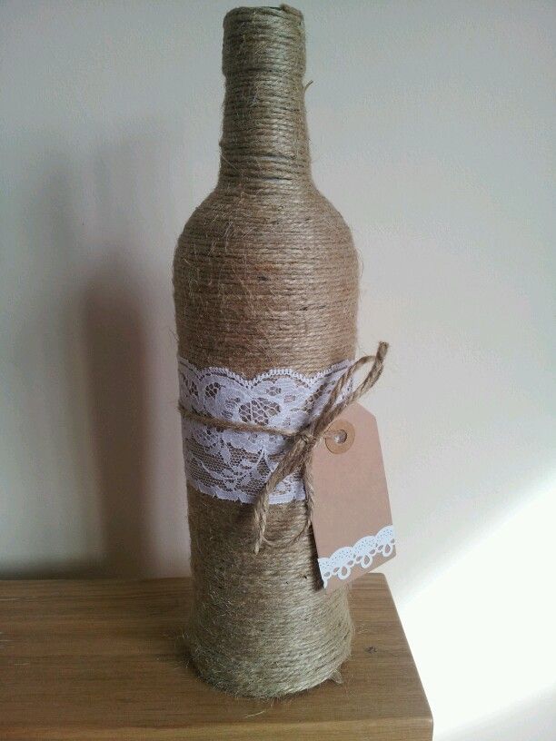 Frosted wine bottle