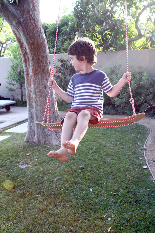 DIY skateboard deck swing