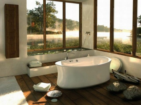 Modern freestanding bathtub