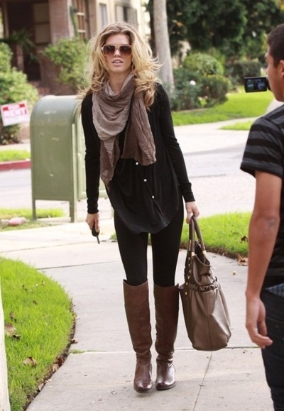 Fall layers with boots