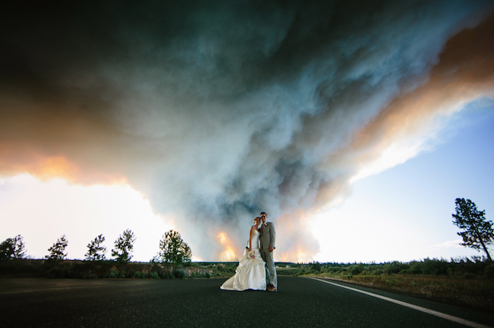 Final frames from Josh Newton’s Oregon wildfire wedding photo series