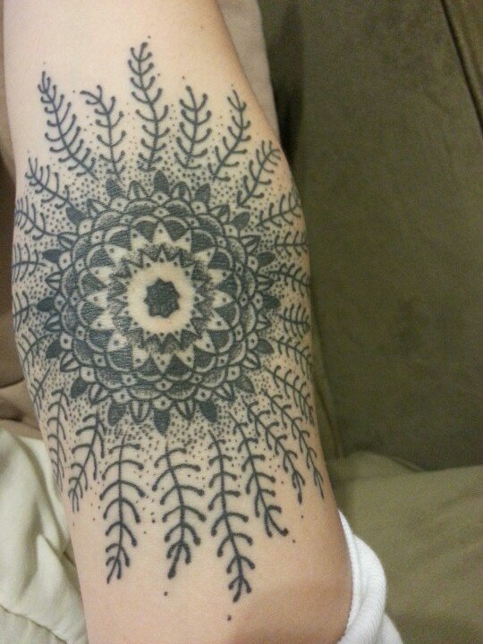 Forearm mandala tattoo