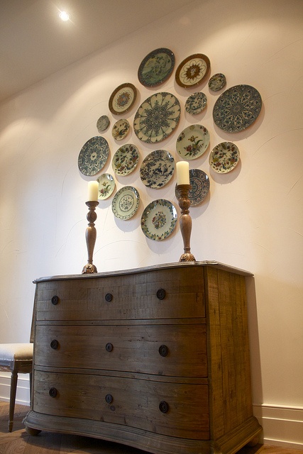 Final plate wall inspiration with mixed china