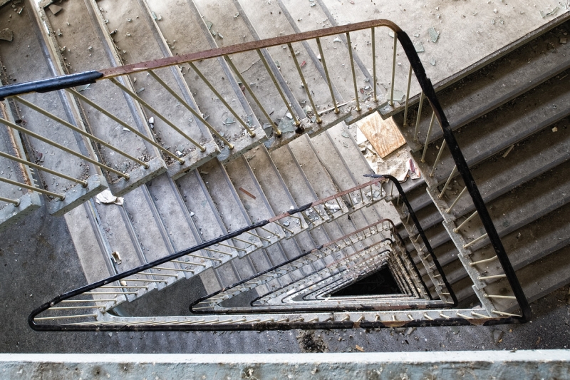 Nils Eisfeld abandoned square stairwell from above