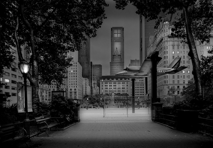 Central Park bridge at night
