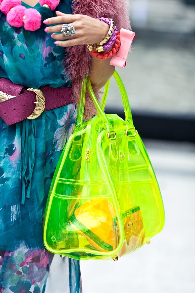 Saturated neon street fashion