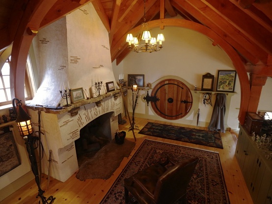 Cozy interior of a hillside home