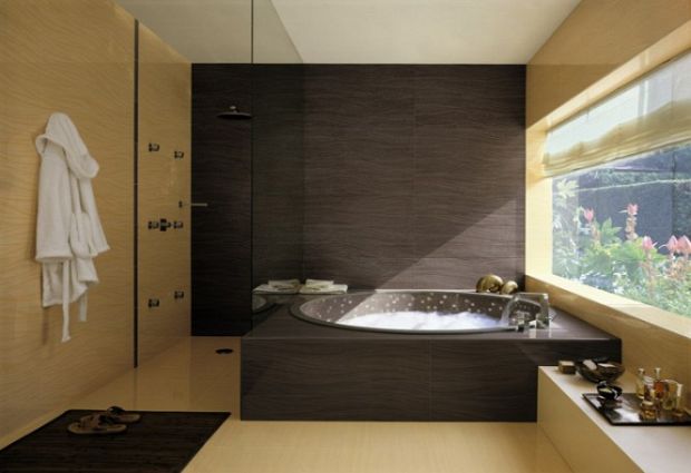 Sleek contemporary bathroom finishes