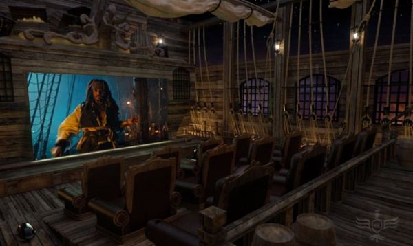 Luxury screening room interior