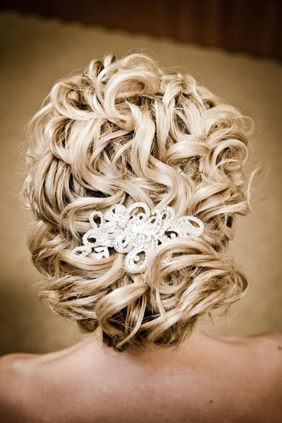 Textured wedding updo