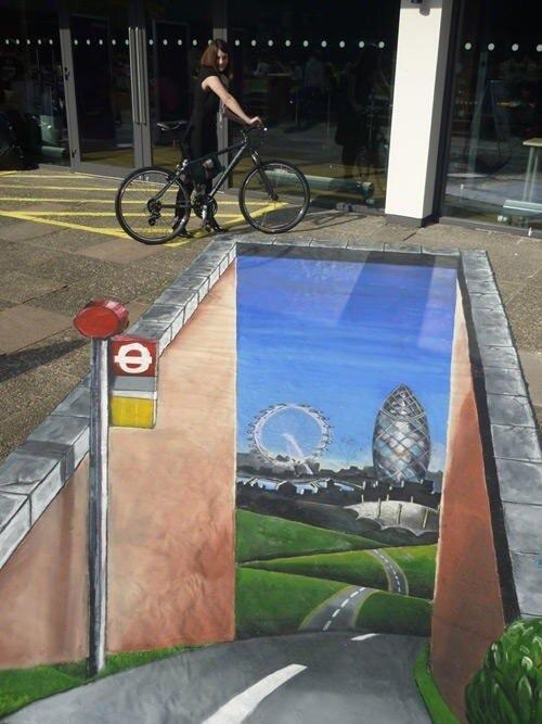 3D street painting detail