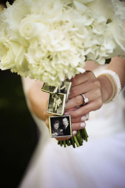Cascading wedding bouquet