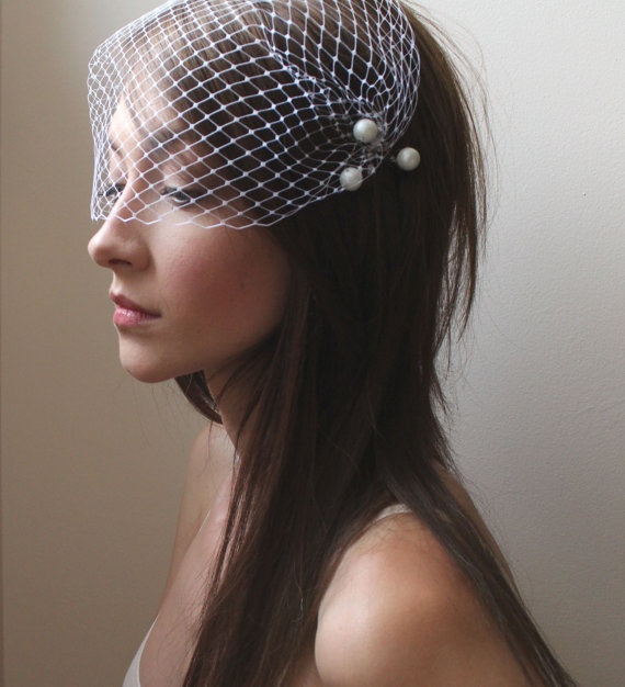Romantic birdcage veil inspiration
