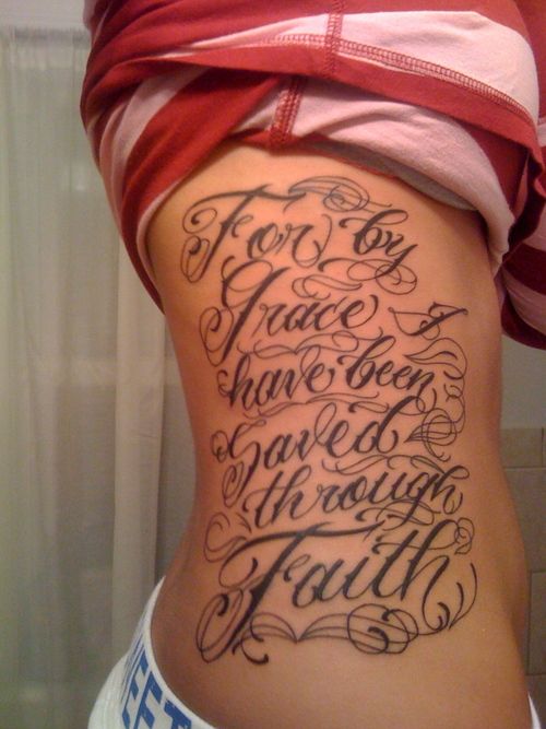Snake rib tattoo
