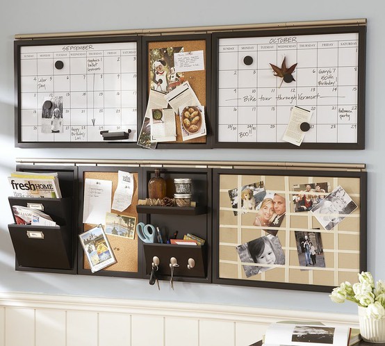 Neat desk and wall storage