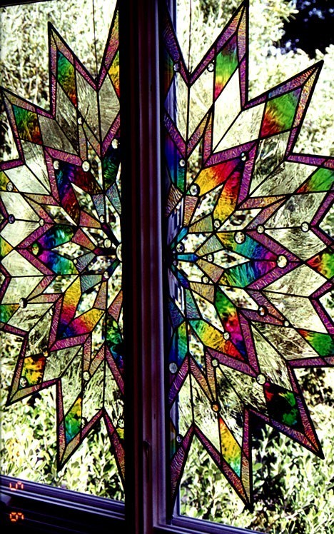 Ornamental stained-glass design
