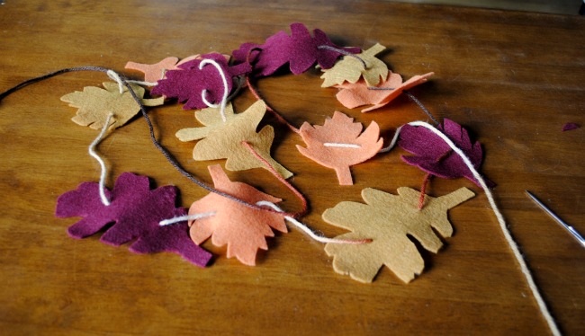 Fall leaf garland