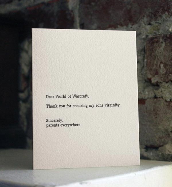 Humorous letterpress card