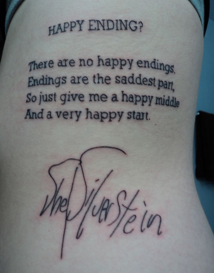 Shel Silverstein happy middle poem tattoo